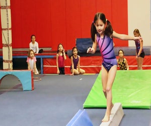 Practice balance and tumbling skills at Philadelphia Gymnastics Center. Photo courtesy of the center