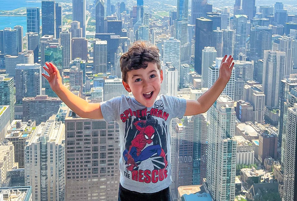 The Chicago Skydeck offers kids a great view of the city. Photo courtesy of the 360 Chicago Skydeck