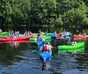 These sports summer camps get kids out on the water for aquatic fun! Photo courtesy of Boating In Boston Camps
