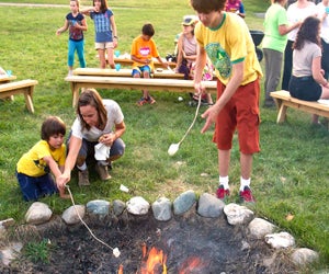 Campfires and S'mores will warm kids to the sleepaway camp experience! Photo courtesy of Camp Kaleidiscope