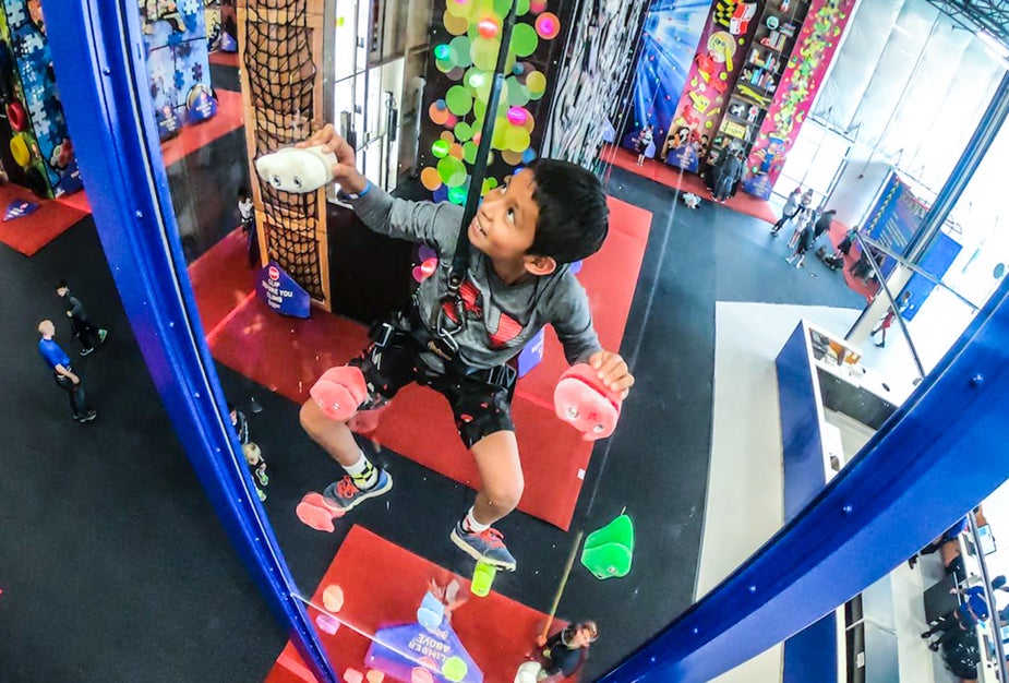 With 75 themed walls for kids to tackle, it's impossible to get bored at ClimbZone. Photo courtesy of ClimbZone