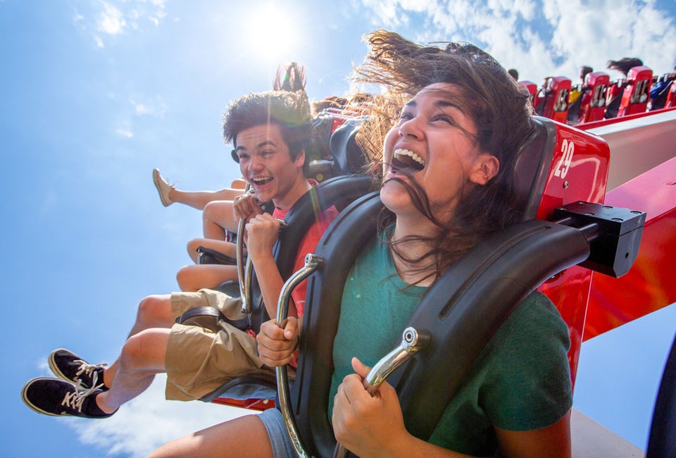 There's no ceiling on fun when visiting Six Flags New England with kids! Photo courtesy of Six Flags New England
