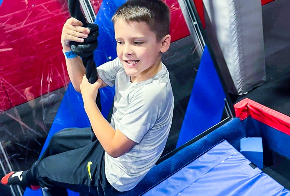 Get your ninja warriors on the obstacle courses around Boston, for indoor fun and great exercise! Photo courtesy of Supercharged Entertainment