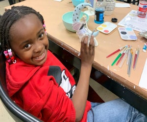 Let your child make their own masterpiece—and have fun—at an art camp or art class this year! Photo courtesy of the Pottery Piazza