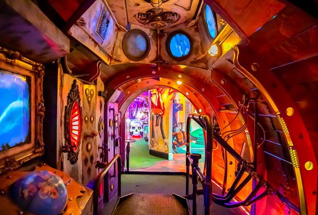 Indoor play space at Urban Putt