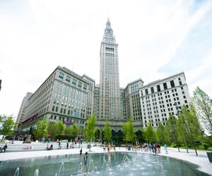 Kids can splash in the public fountains in Cleveland to cool down. Cody York for ThisIsCleveland.com
