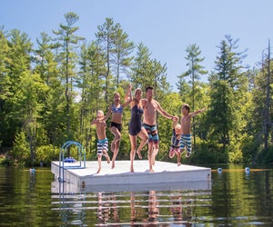 Family Camp at Purity Springs includes a lot of lakeside fun. Photo courtesy of the camp