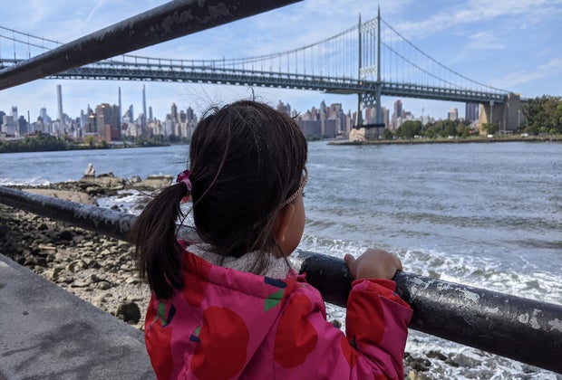 Little girl enjoying the ciew from Charybdis Playground