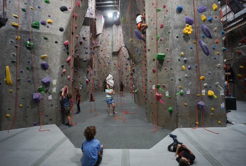 Kids as young as 5 can scale the walls at The Rock Club in New Rochelle. Photo courtesy of The Rock Club