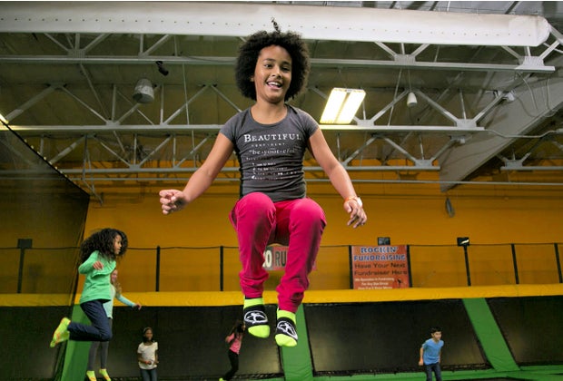 Image of child on trampoline - Top Indoor Trampoline Parks in CT