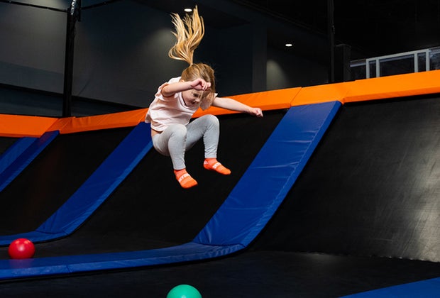 Image of child on a trampoline - Best Indoor Trampoline Parks