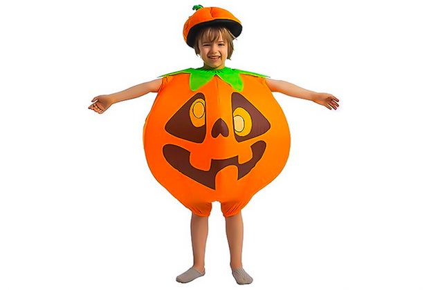 This inflatable Halloween pumpkin costume for kids is adorable. Photo from the Spooktacular Creations store on Amazon