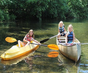 Boating is part of the fun at Sacajawea Day Camp in Monmouth County, run by the Girl Scouts of America.