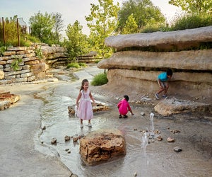 Visit the San-Antonio Botanical Garden Family Adventure Garden for 15 fun spaces that encourage unstructured play and exploration. Photo courtesy of Visit San Antonio