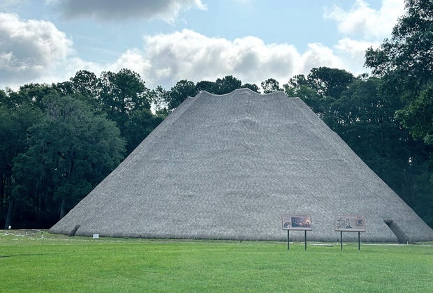 Explore the reconstruction of the Apalachee council house at Mission San Luis.