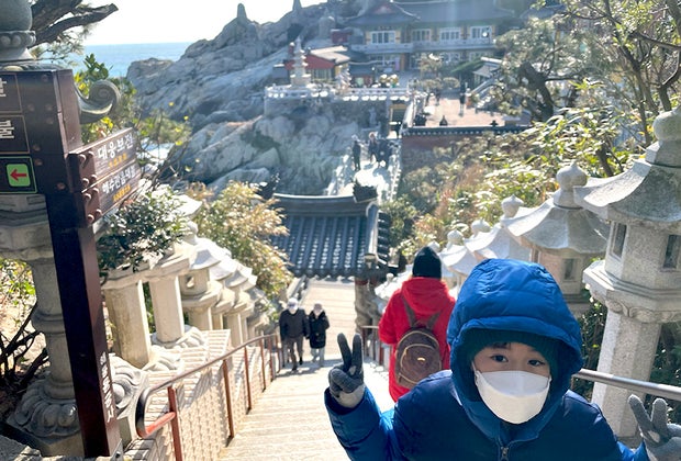 Busan, Korea Haedong Yonggungsa Buddhist Temple in Busan.