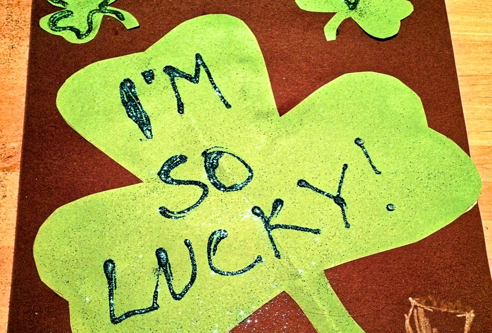 Feeling lucky? All it takes is a little paper, glue, and sprinkles!