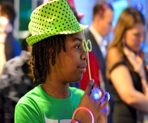 Guests enjoy a fun and fancy evening at the Boston Children Museum's Silly Soiree! Photo by Lex Piccione 