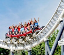 Ride high on Maxx Force at Six Flags Great America. 