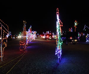 Stay warm and take a drive through the Skylands Stadium Christmas Light Show. Photo by Susan Miele
