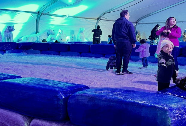 Make snowballs with real snow at Winter Fest OC.
