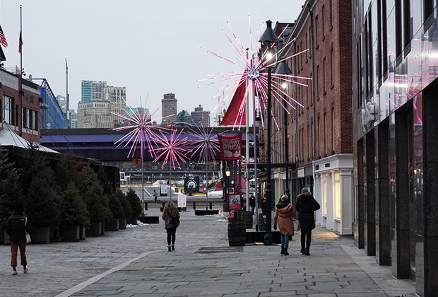 South Street Seaport is a lovely destination for a winter walk