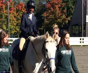 Riding with HEART has therapeutic instructors to support kids with different challenges in class and give them self-confidence. Photo courtesy of Riding with HEART