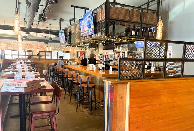 picture of the interior of Square Peg Pizzeria restaurant
