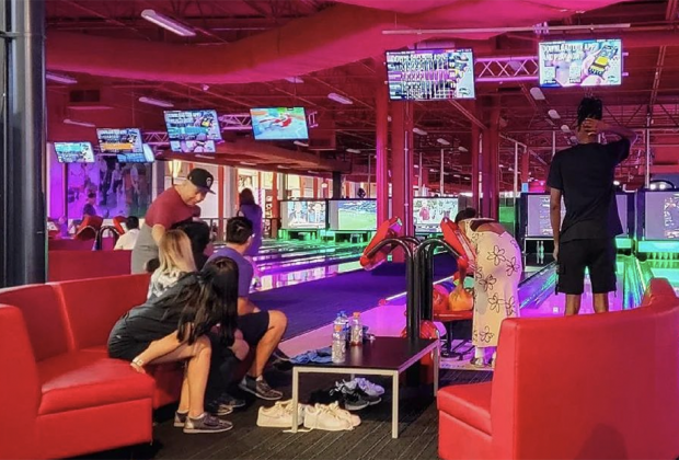 Boutique bowling lanes with food service are perfect for teenage fun. Photo courtesy of Dezerland