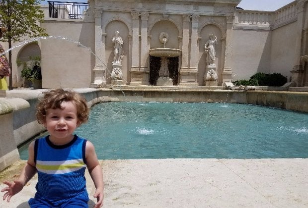 Sitting by the fountains at Longwood Gardens.