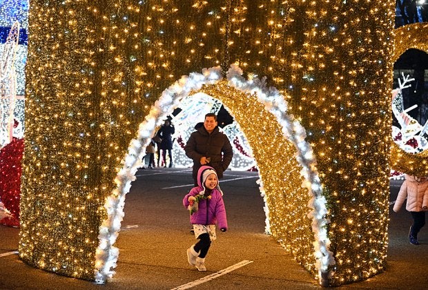 Billed the largest holiday lights display in the country, tons of twinkling displays await to be explored at the Amaze Light Festival. Photo courtesy of the festival