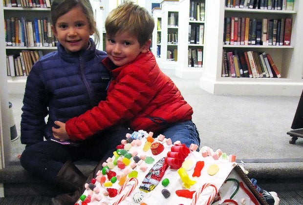 Build a candy house at the Bedford Library. Photo courtesy of the library