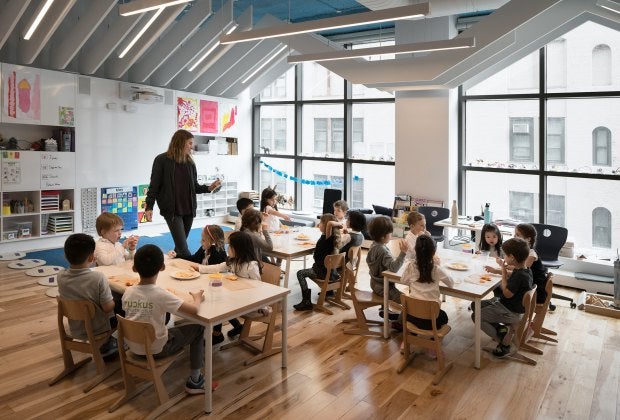 At Avenues, kids spend 50% of their time learning in English and 50% learning in either Spanish or Mandarin Chinese, alternating each day.