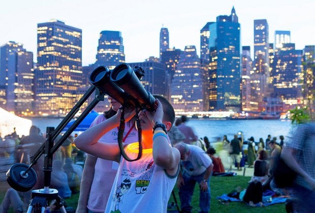 Gaze across the sky and all the wonders it holds on select Friday evenings June through August from 8-10pm at Pier 3 in Brooklyn Bridge Park! Photo by Alexa Hoyer 