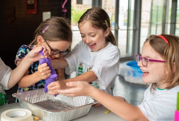 Collaborative problem solving is a hallmark of Camp Invention. Photo courtesy of Camp Invention