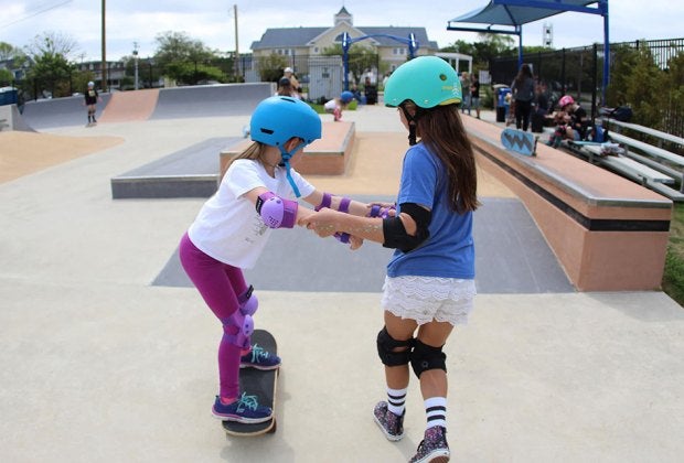 Classes and camps are offered at the Ocean City Skate Park. Photo courtesy of Spohn Ranch Skateparks