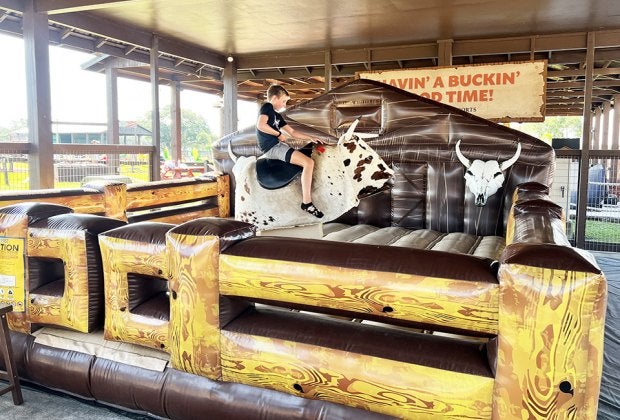 Cowboy Adventure Park at Westgate River Ranch Resort & Rodeo treats visitors to fun attractions, including the mechanical bull! Photo by author