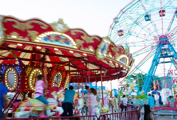 Visit the rides along the Coney Island boardwalk. Photo by Julienne Schaer for NYCgo