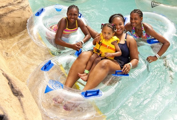 Floating through the water at Morey's Piers is a great way to beat the heat this summer. Photo by David Howarth