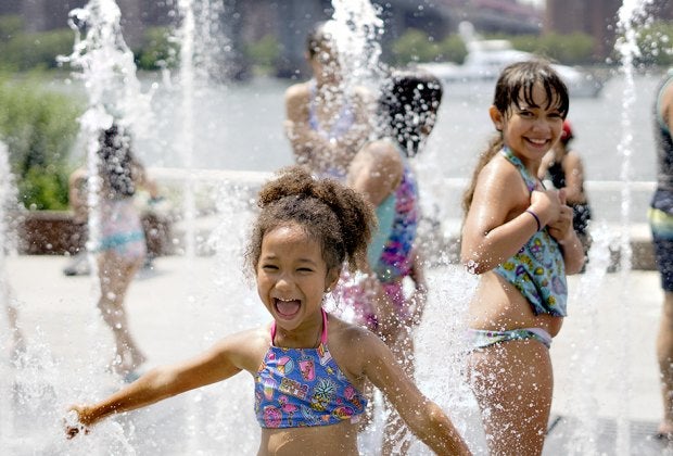 Cool off at one of the many splash pads  around New Jersey. Photo by Jody Mercier