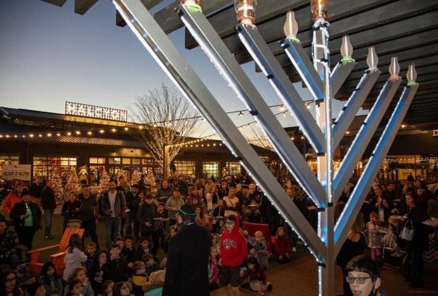 Hanukkah kicks off on Sunday so spend the first night lighting the menorah at Halcyon in Alpharetta. Photo courtesy of Halcyon