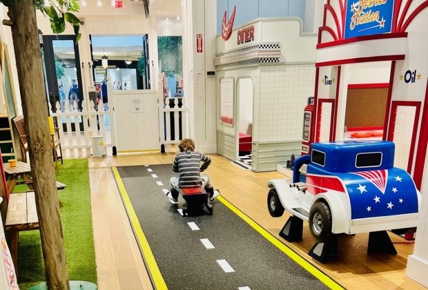 Veer over to pretend play at Imagination City. Photo by the author