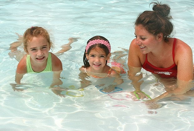 Camp Riverbend has a shallow pool that's perfect for first-time swimmers. 