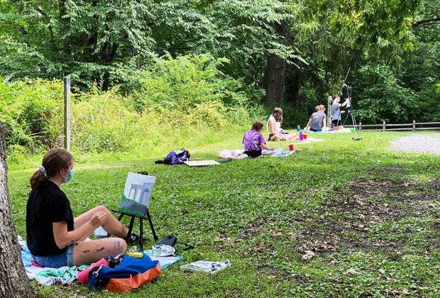 Enjoy art in the great outdoors at the Katonah Arts Center's summer camp. Photo courtesy of the Center