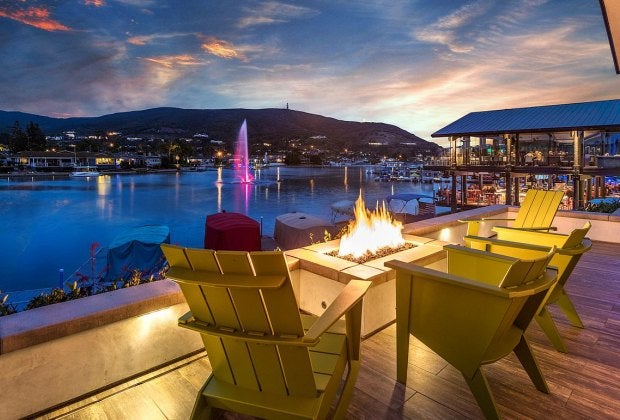 Stay in your own private cabin on the lake where you have a s'mores fire pit all to yourself, at the Lakehouse Resort. Photo courtesy of the resort