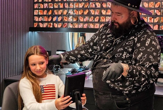 Ali Weiss Jewelry in Roslyn uses only 14k gold for piercings. Photo courtesy of the Ali Weiss Jewelry