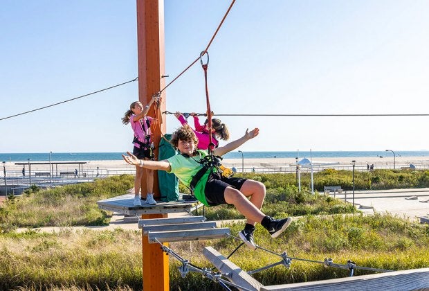 Zip through the air at WildPlay at Jones Beach. Courtesy WildPlay