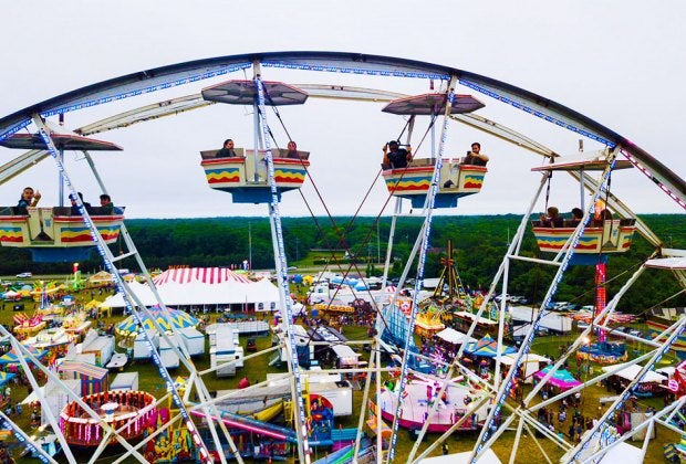 Enjoy thrill rides and more at the Mattituck Strawberry Festival, June 14-17. Photo by David Benthal for the Mattituck Lions Club