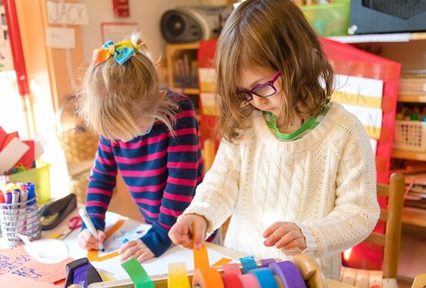 Preschoolers have a dedicated learning space at The Green Vale School.