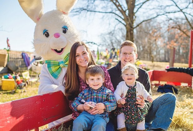 Take a hayride and meet the Easter Bunny. Photo courtesy of Linvilla Orchards